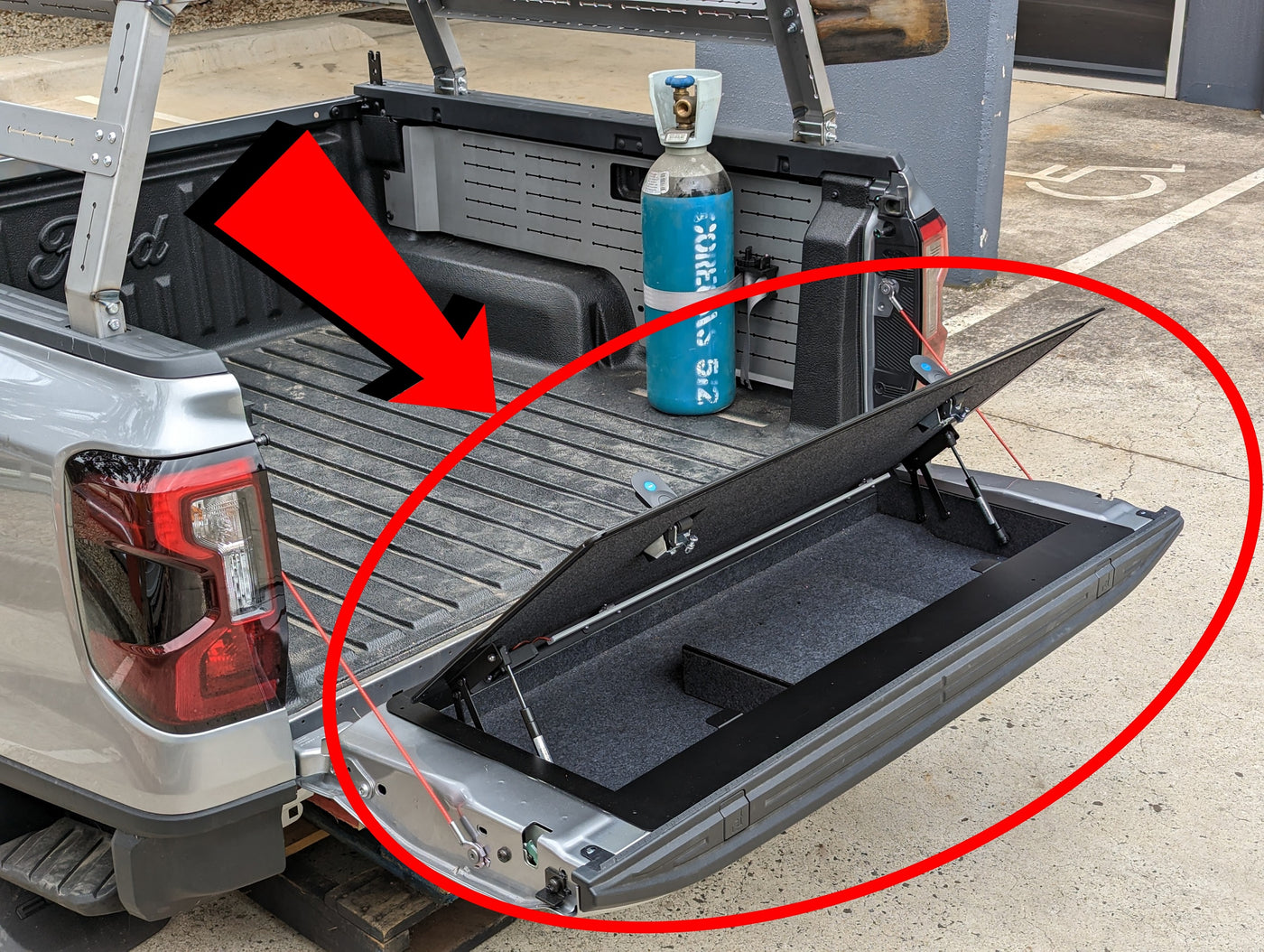 Back-order item (45 days) Ford Ranger Tailgate Storage (USA model) T9 ...